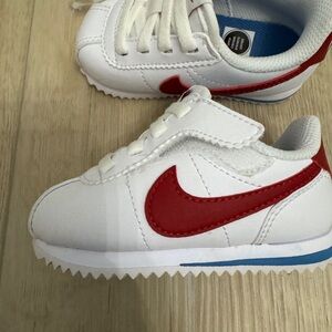 Toddler CORTEZ 5 Nike White and Red Sneakers Classic Design